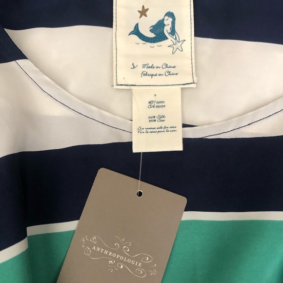 Anthropologie Mermaid Striped Blouse - O - Picture 3 of 4